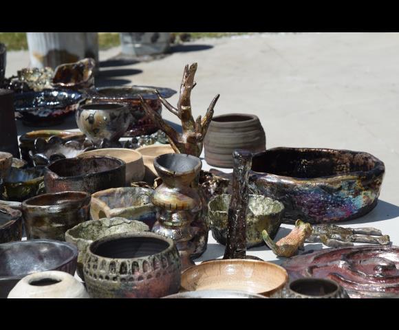 Raku-Fired Pottery, many different colors