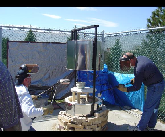 process of making the Raku-Fired Pottery