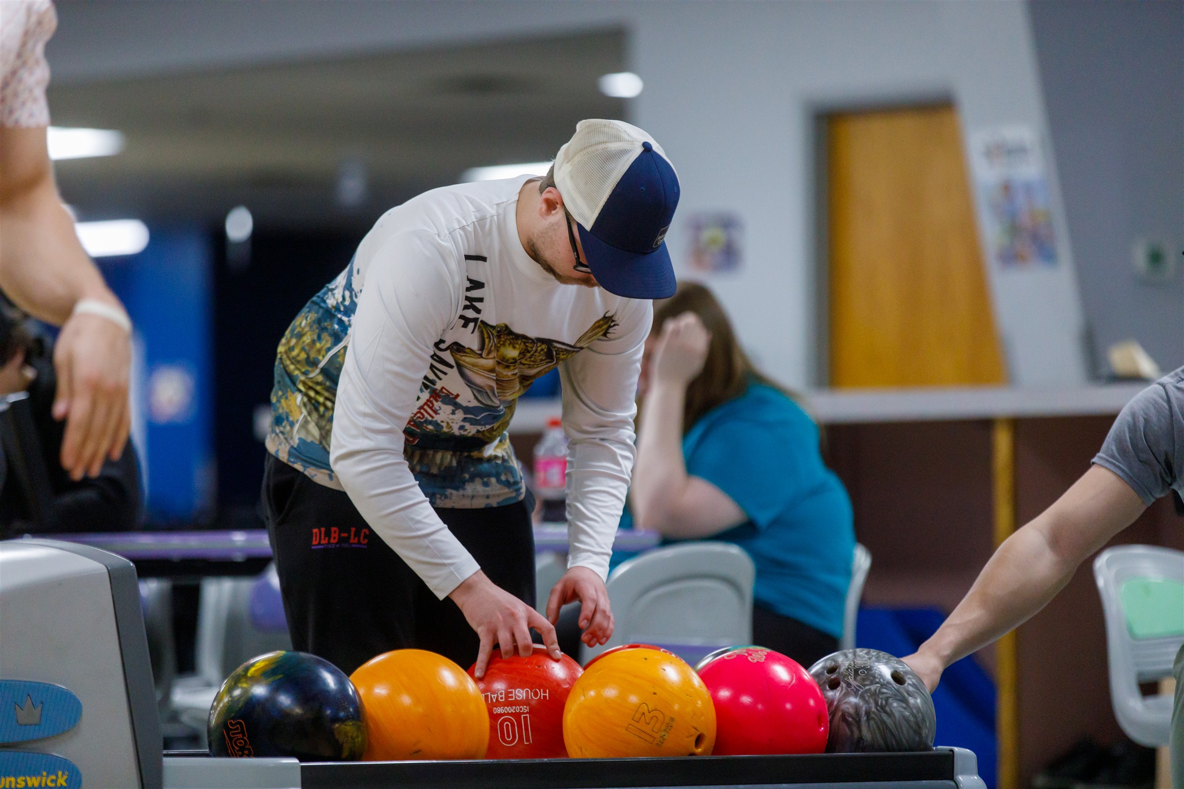 Students bowling